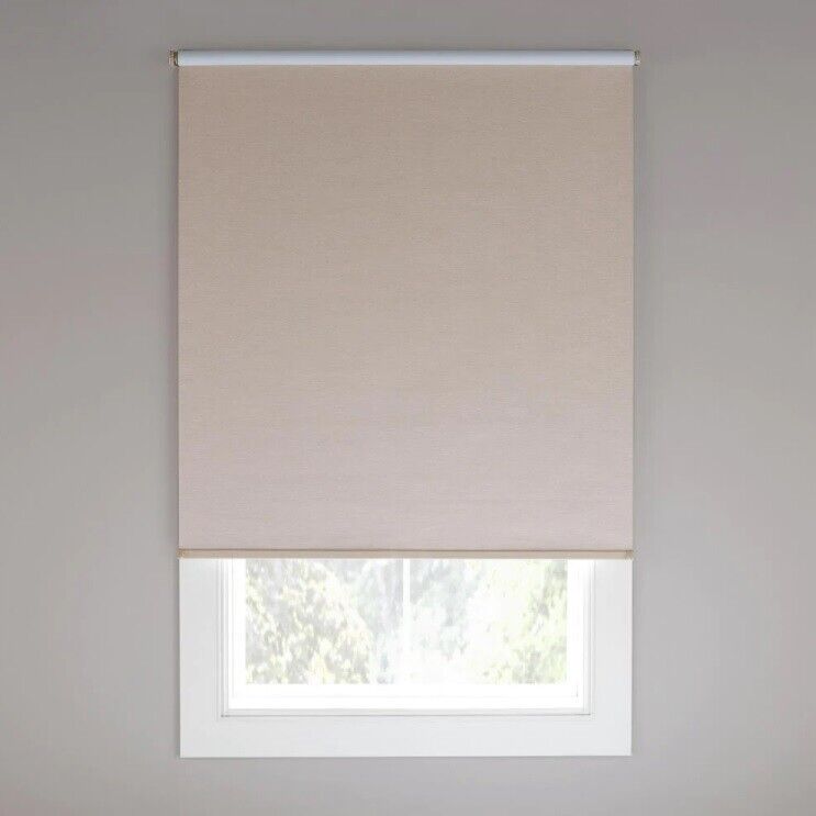 CUSTOM CUT BLINDS StyleWell Cordless Blackout Roller Shades Linen