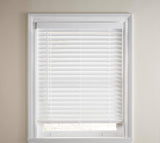 Premium 2 in. Cordless Faux Wood Venetian Blinds - WHITE