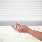 Premium 9/16 in. Light Filtering Cordless Cellular Shade - Snow Drift