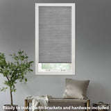 Premium 9/16 in. Blackout Cordless Cellular Shade - Pewter