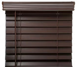 Premium 2 1/2 in. Cordless Faux Wood Venetian Blinds - ESPRESSO