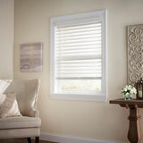 Premium 2 1/2 in. Cordless Faux Wood Venetian Blinds - WHITE