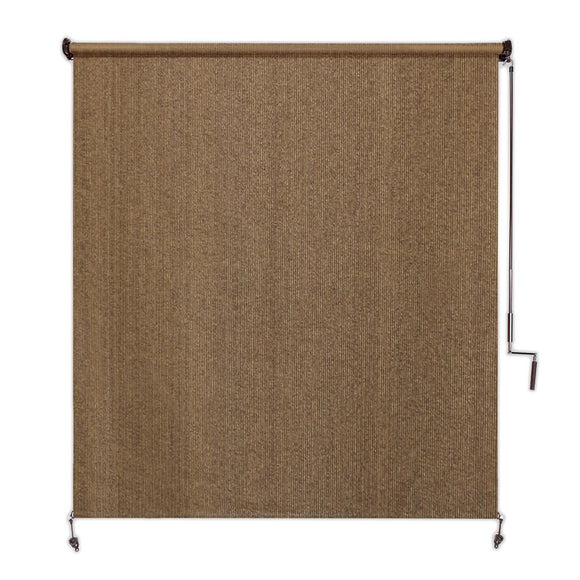 NEW Coolaroo Light Filtering Exterior Roller Shade 48 in. x 96 in. Walnut