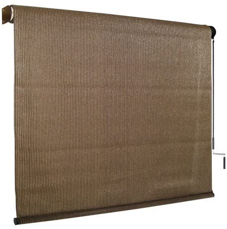 NEW Coolaroo Cordless Exterior Shade 6' x 6'  MOCHA 480431