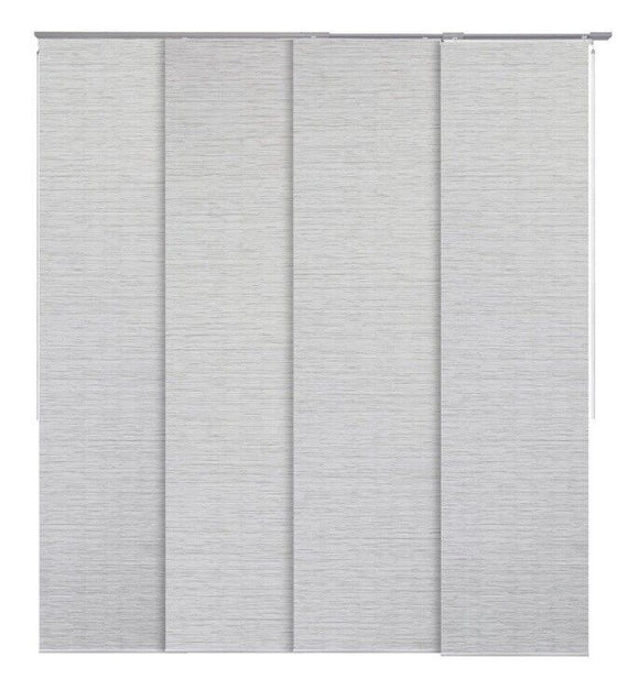 Godear Design Pleated Natural Woven Adjustable Sliding Panel Track - Mica