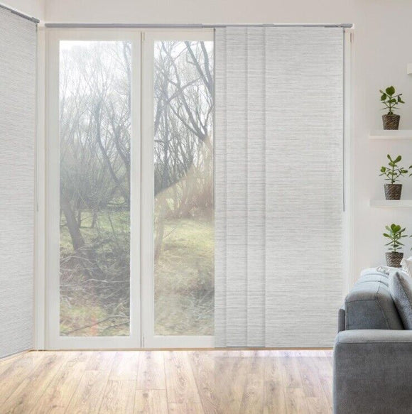 NEW Godear Design Natural Woven Sliding Window Panel Track - Marble