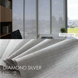 NEW Godear Design Natural Woven Sliding Window Panel Track - Diamond Silver