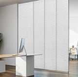 Godear Design Pleated Natural Woven Adjustable Sliding Panel Track - Mica