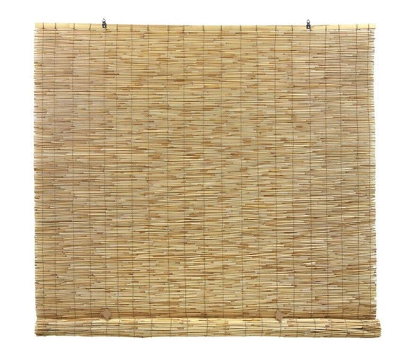 NEW Cordless light Filtering Bamboo Interior/Exterior Roll Up Shade - Natural