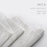 Godear Design Pleated Natural Woven Adjustable Sliding Panel Track - Mica