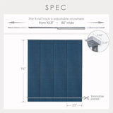 Godear Design Light Filtering Woven Adjustable Sliding Panel Track - Sapphire