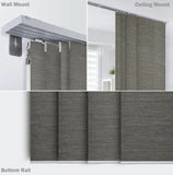 Godear Design Room Darkening Adjustable Sliding Window Panel Track - Charcoal