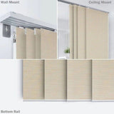 Godear Design Light Filtering Woven Adjustable Sliding Panel Track - Yoga