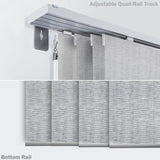 Godear Blackout Natural Woven Adjustable Sliding Panel Track - Munich Castle