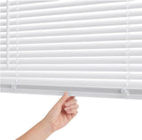 Premium Pre Sized Cordless Room Darkening 1 in Aluminum Blinds - White