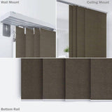 Godear Design Light Filtering Woven Adjustable Sliding Panel Track - Pu'er Tea