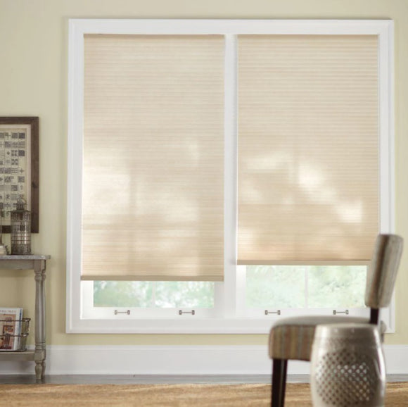 Premium 9/16 in. Light Filtering Cordless Cellular Shade - Sahara